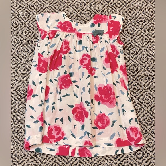 Petit Bateau Other - 🎉 EUC! 🎉 Petit Bateau Sz 3 White with Pink Flowers Dress